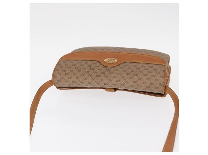 Gucci Borsa a Spalla Micro GG Supreme PVC Beige Oro 004 106 0024 Auth BA8625 D'oro - vista 6