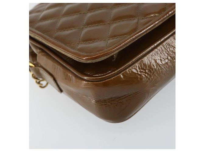 BALLY Borsa a Spalla con Catena Smalto Marrone Oro Auth 143674 D'oro - vista 11