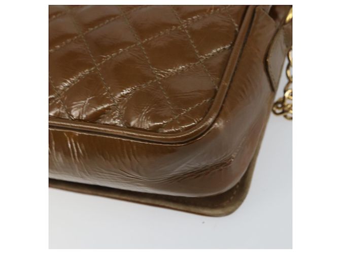 BALLY Borsa a Spalla con Catena Smalto Marrone Oro Auth 143674 D'oro - vista 12