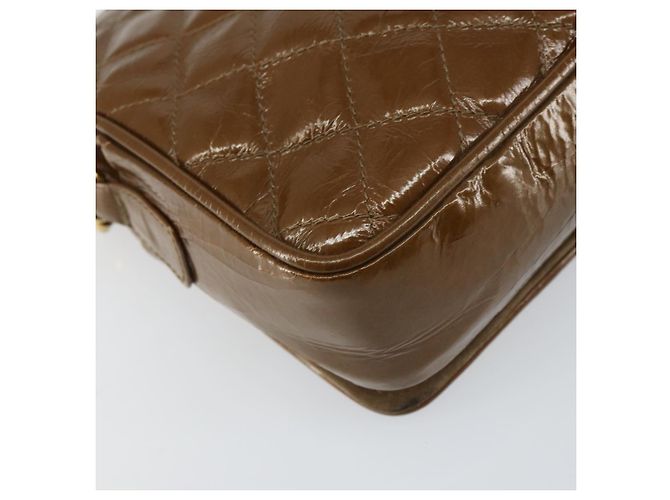 BALLY Borsa a Spalla con Catena Smalto Marrone Oro Auth 143674 D'oro - vista 13