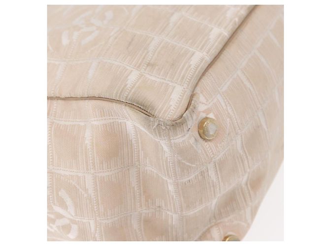 CHANEL Nuova Borsa da Viaggio in Nylon Rosa Oro CC Auth BA8665 D'oro - vista 11