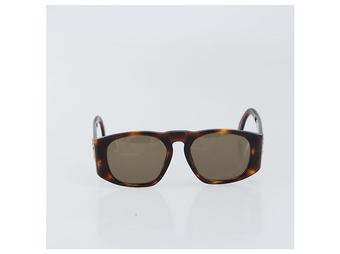 Gafas de sol CHANEL de plástico marrón CC Auth yk19645V Castaño - vista 2
