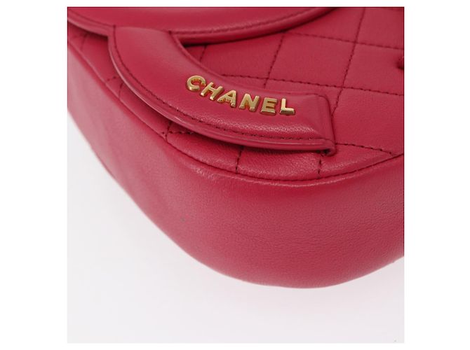CHANEL Matelassé Catena Grande Borsa Camera Coco Pelle di Pecora Rosa CC Auth BA8999SAM D'oro - vista 11