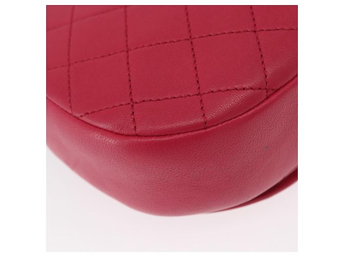 CHANEL Matelassé Catena Grande Borsa Camera Coco Pelle di Pecora Rosa CC Auth BA8999SAM D'oro - vista 12