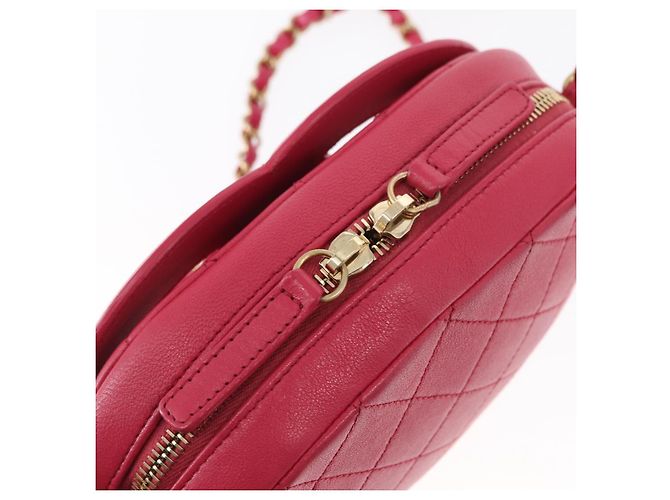 CHANEL Matelassé Catena Grande Borsa Camera Coco Pelle di Pecora Rosa CC Auth BA8999SAM D'oro - vista 15
