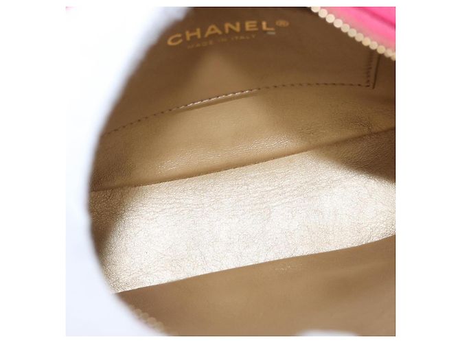 CHANEL Matelassé Catena Grande Borsa Camera Coco Pelle di Pecora Rosa CC Auth BA8999SAM D'oro - vista 17
