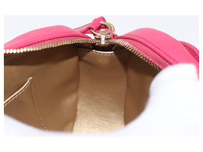 CHANEL Matelassé Catena Grande Borsa Camera Coco Pelle di Pecora Rosa CC Auth BA8999SAM D'oro - vista 18