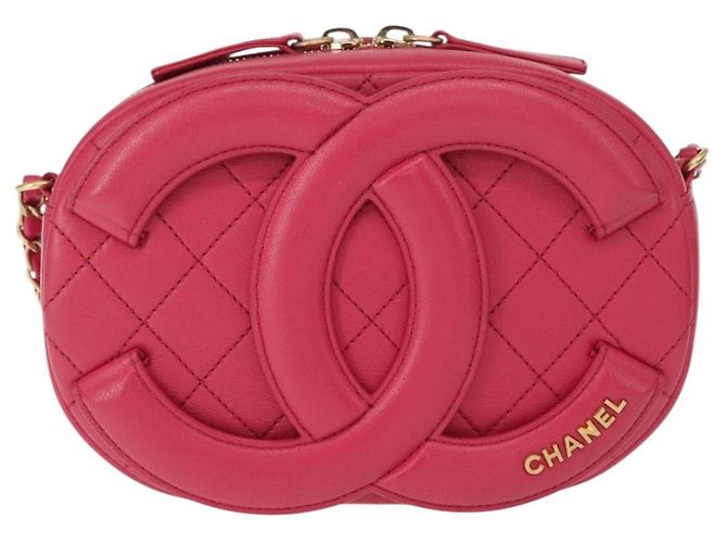 CHANEL Matelassé Catena Grande Borsa Camera Coco Pelle di Pecora Rosa CC Auth BA8999SAM D'oro - vista 2
