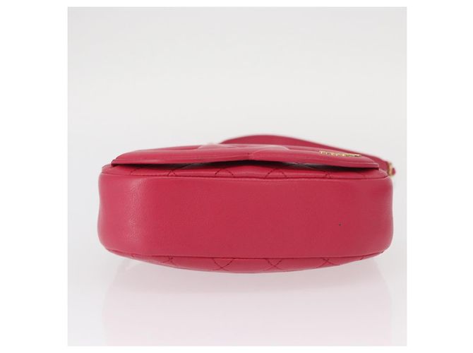 CHANEL Matelassé Catena Grande Borsa Camera Coco Pelle di Pecora Rosa CC Auth BA8999SAM D'oro - vista 9