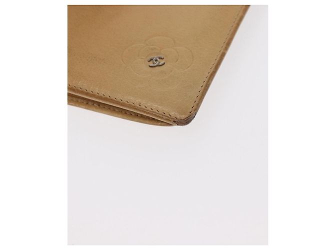 CHANEL Portafoglio Camelia Pelle Beige CC Auth bs31581 - vista 9