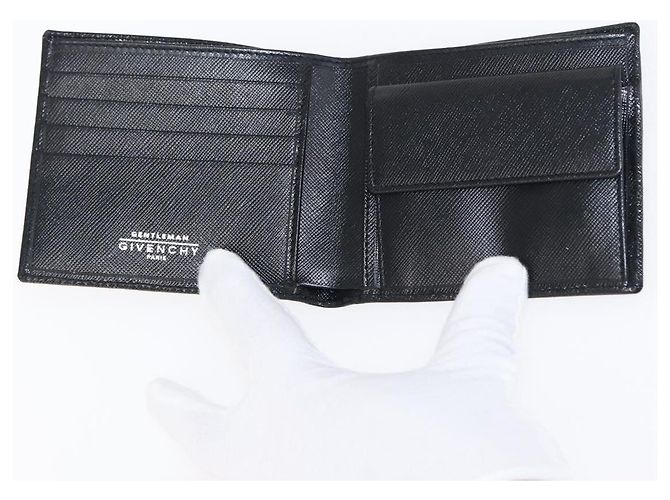 Portafoglio GIVENCHY in pelle nera Auth 153773V Nero - vista 13
