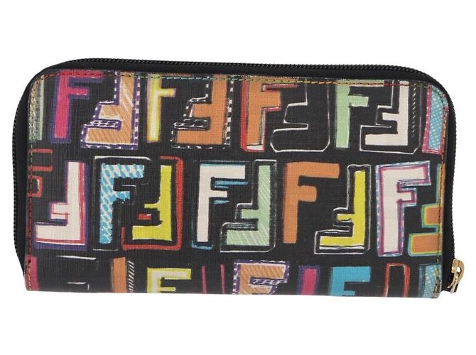 FENDI Zucca Canvas Long Wallet Multicolor Auth 156681V Multiple colors - view 2