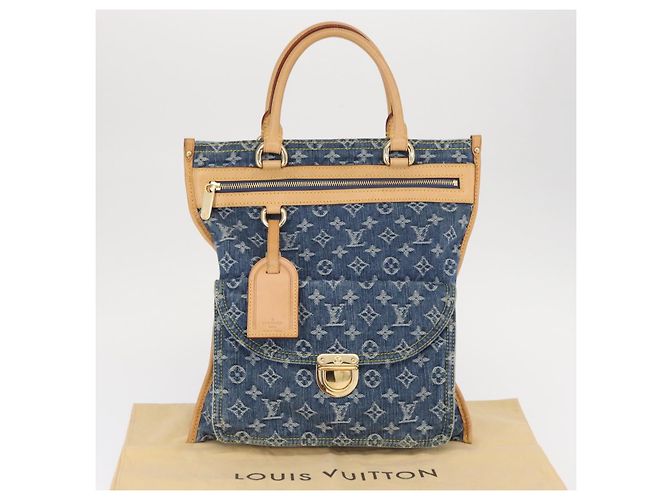 LOUIS VUITTON Borsa Tote Piatta Monogram in Denim Blu M95018 LV Auth BA8994SAV - vista 12