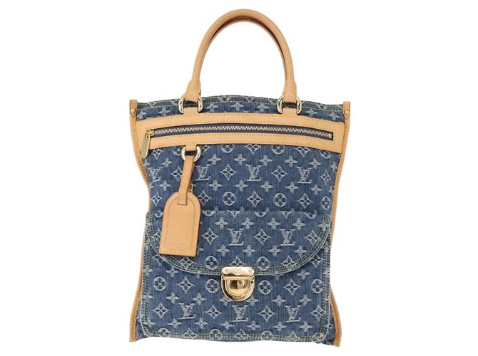 LOUIS VUITTON Borsa Tote Piatta Monogram in Denim Blu M95018 LV Auth BA8994SAV - vista 13