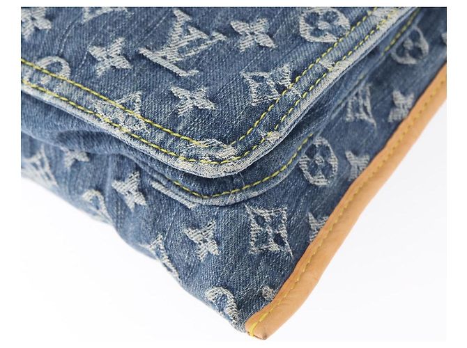 LOUIS VUITTON Borsa Tote Piatta Monogram in Denim Blu M95018 LV Auth BA8994SAV - vista 14