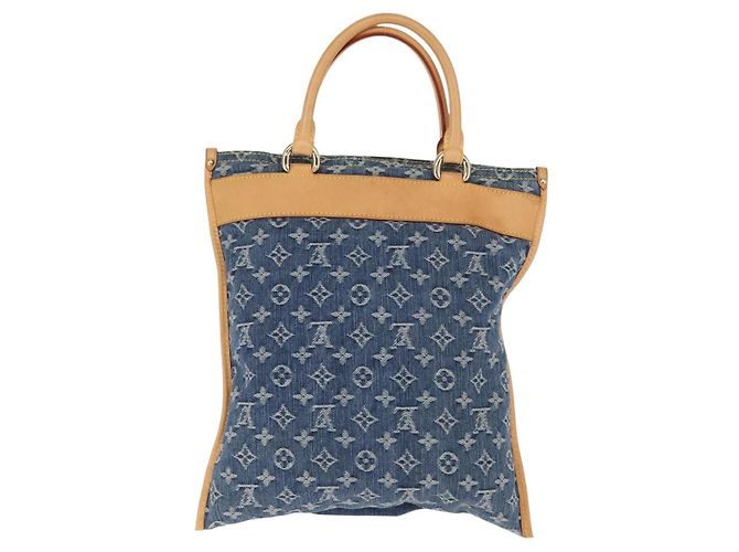 LOUIS VUITTON Borsa Tote Piatta Monogram in Denim Blu M95018 LV Auth BA8994SAV - vista 2