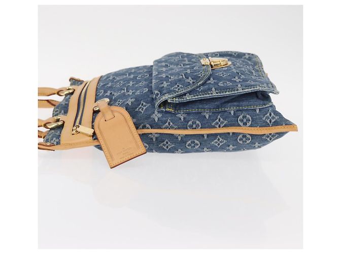 LOUIS VUITTON Borsa Tote Piatta Monogram in Denim Blu M95018 LV Auth BA8994SAV - vista 4