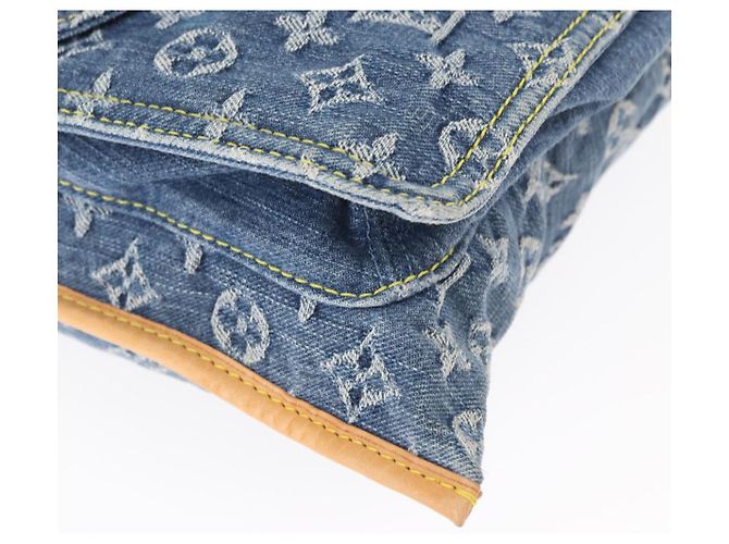LOUIS VUITTON Borsa Tote Piatta Monogram in Denim Blu M95018 LV Auth BA8994SAV - vista 9