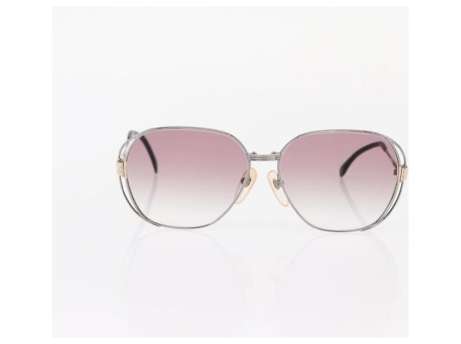 Occhiali da sole SAINT LAURENT Gucci plastica metallo 4 Set Marrone Rosso Auth ki6190 - vista 2