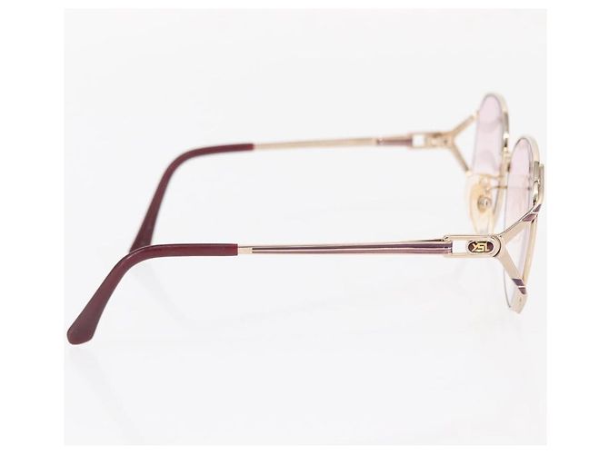 Occhiali da sole SAINT LAURENT Gucci plastica metallo 4 Set Marrone Rosso Auth ki6190 - vista 23