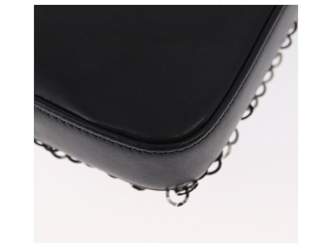 Borsa a Spalla con Catena CHANEL Paillettes Nero Argento CC Auth 146554SM - vista 13