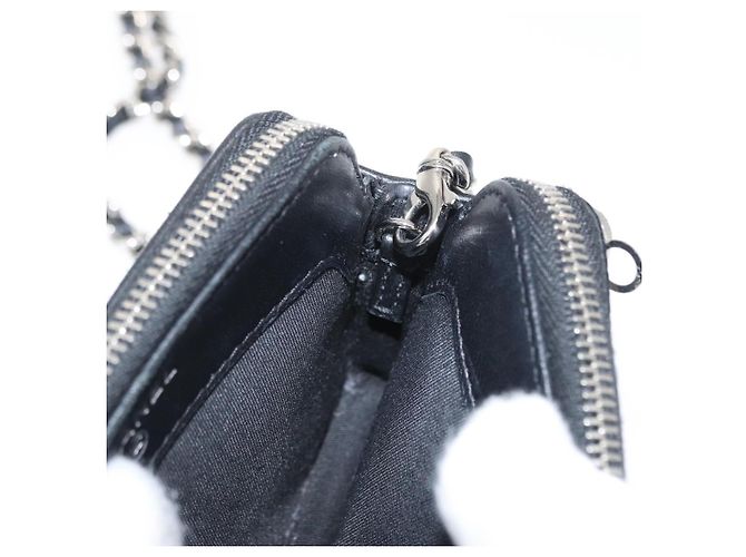 Borsa a Spalla con Catena CHANEL Paillettes Nero Argento CC Auth 146554SM - vista 19