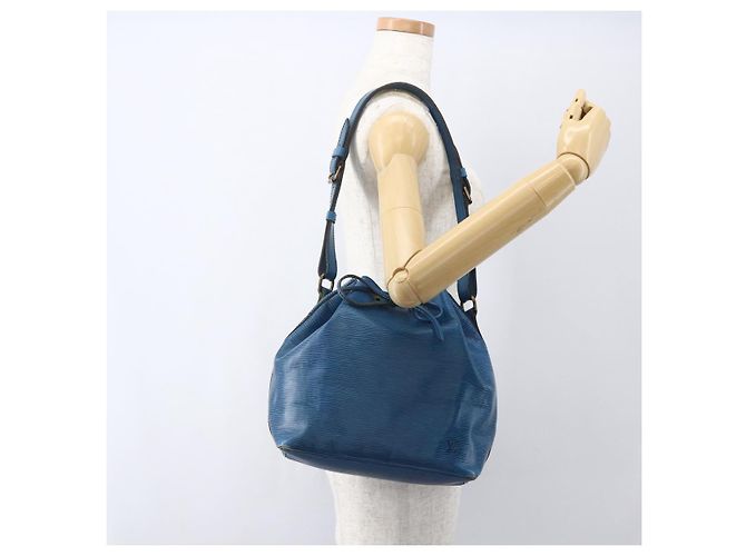 Noe LOUIS VUITTON Borsa a Spalla Petit Noé Epi Blu M44105 Auth LV yk20000 - vista 21