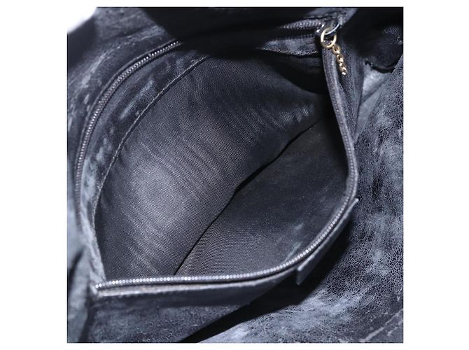 Borsa a mano in pelle GUCCI Bamboo 2 in 1 Nero Oro 001 1633 Auth 156256 - vista 21