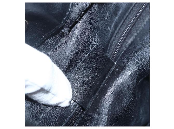 Borsa a mano in pelle GUCCI Bamboo 2 in 1 Nero Oro 001 1633 Auth 156256 - vista 22