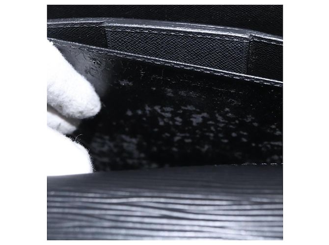 LOUIS VUITTON Cartella Ambassador in Epi Borsa da Lavoro Nera M54412 LV Auth BA8580 Nero - vista 11