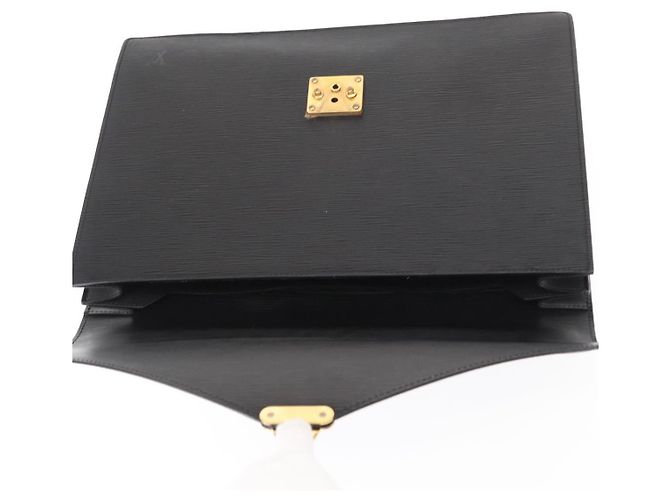 LOUIS VUITTON Cartella Ambassador in Epi Borsa da Lavoro Nera M54412 LV Auth BA8580 Nero - vista 18