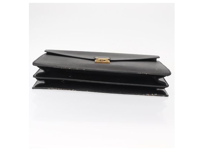 LOUIS VUITTON Cartella Ambassador in Epi Borsa da Lavoro Nera M54412 LV Auth BA8580 Nero - vista 5