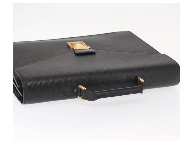 LOUIS VUITTON Cartella Ambassador in Epi Borsa da Lavoro Nera M54412 LV Auth BA8580 Nero - vista 6