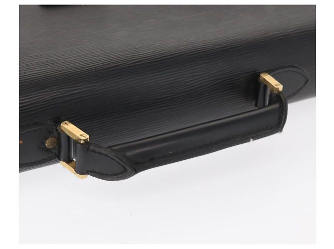 LOUIS VUITTON Cartella Ambassador in Epi Borsa da Lavoro Nera M54412 LV Auth BA8580 Nero - vista 7