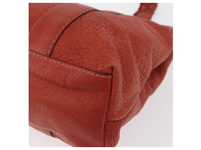 Borsa a mano in pelle Gucci Bamboo rossa argento 232947 Auth ka796 Rosso - vista 11