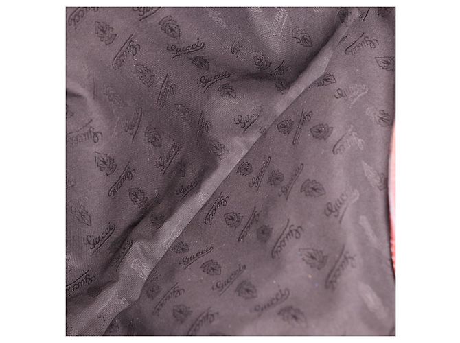 Borsa a mano in pelle Gucci Bamboo rossa argento 232947 Auth ka796 Rosso - vista 16