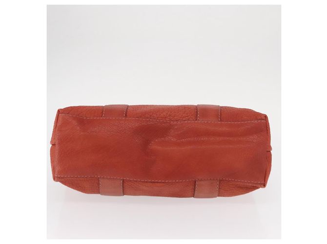 Borsa a mano in pelle Gucci Bamboo rossa argento 232947 Auth ka796 Rosso - vista 9