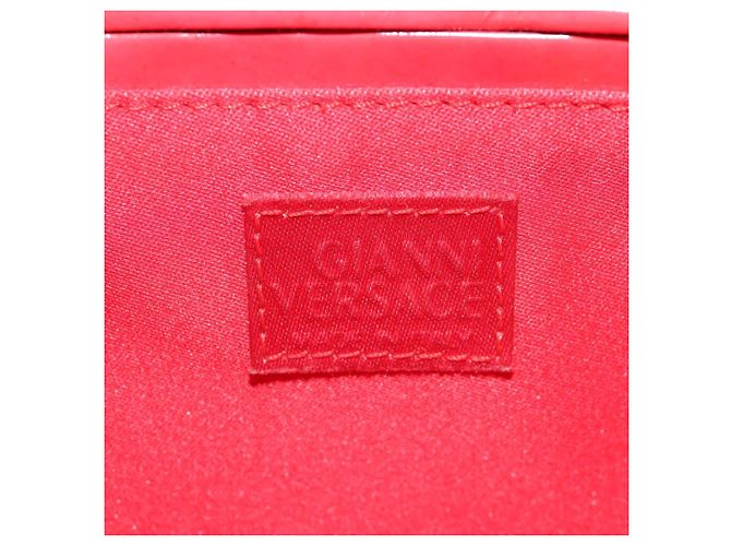 Borsa a Mano Gianni Versace Smalto Rosa Oro Auth 153747V D'oro - vista 15