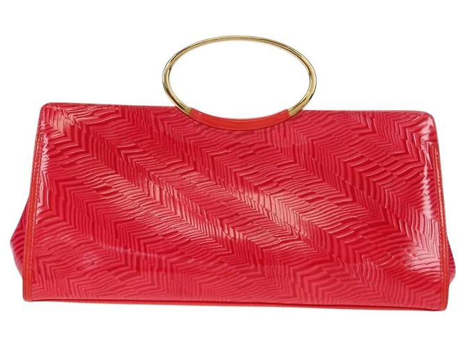 Borsa a Mano Gianni Versace Smalto Rosa Oro Auth 153747V D'oro - vista 2