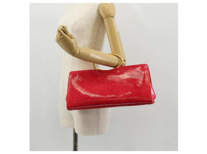 Borsa a Mano Gianni Versace Smalto Rosa Oro Auth 153747V D'oro - vista 21