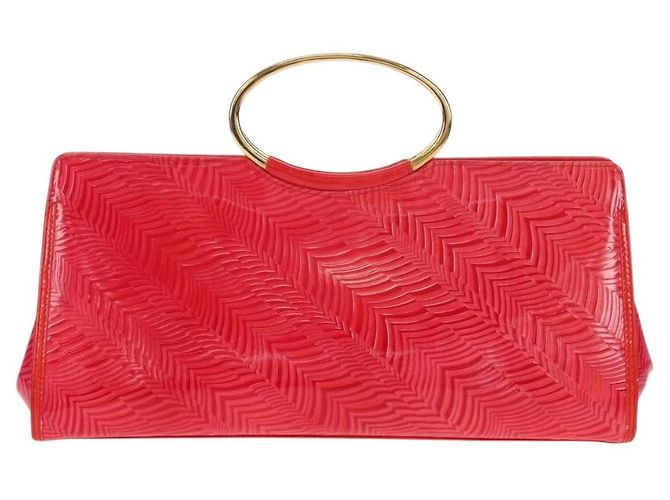 Borsa a Mano Gianni Versace Smalto Rosa Oro Auth 153747V D'oro - vista 3