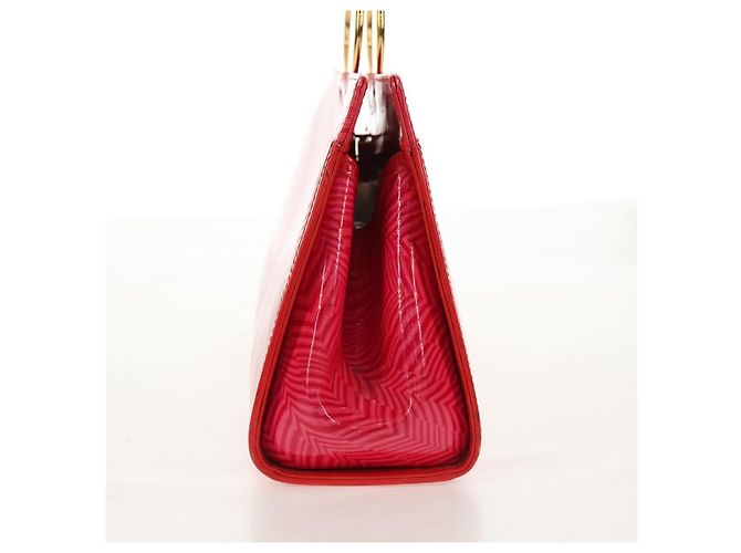 Borsa a Mano Gianni Versace Smalto Rosa Oro Auth 153747V D'oro - vista 4