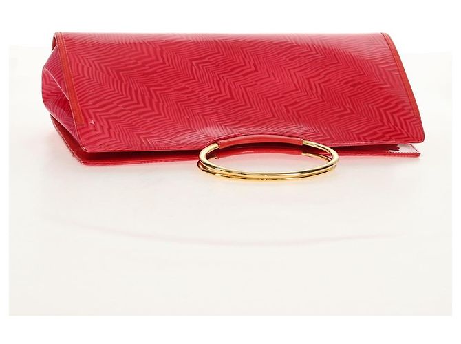 Borsa a Mano Gianni Versace Smalto Rosa Oro Auth 153747V D'oro - vista 6