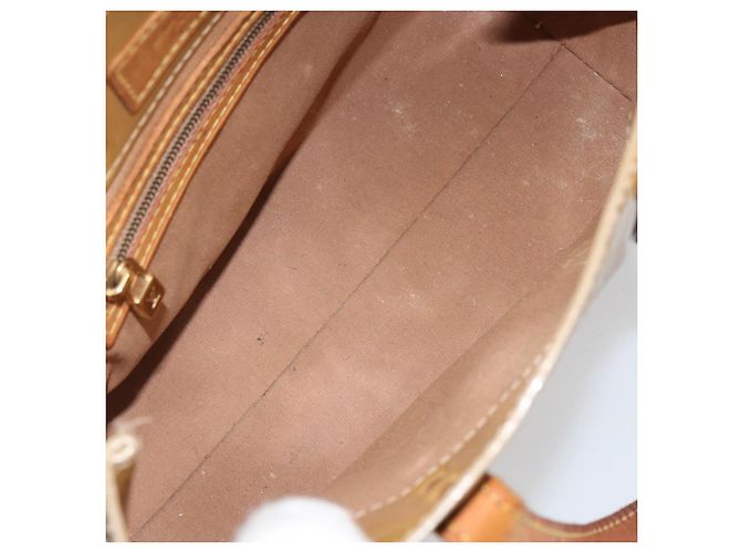 LOUIS VUITTON Borsa a Mano Monogram Vernis Reade PM Noisette M91334 LV Auth BA8596 Nocciola - vista 11