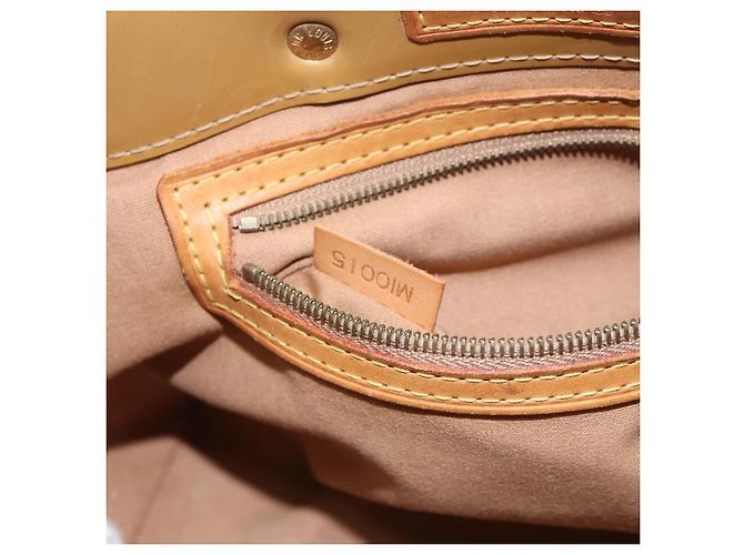 LOUIS VUITTON Borsa a Mano Monogram Vernis Reade PM Noisette M91334 LV Auth BA8596 Nocciola - vista 12