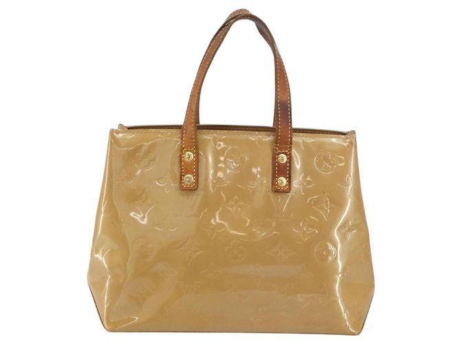 LOUIS VUITTON Borsa a Mano Monogram Vernis Reade PM Noisette M91334 LV Auth BA8596 Nocciola - vista 13