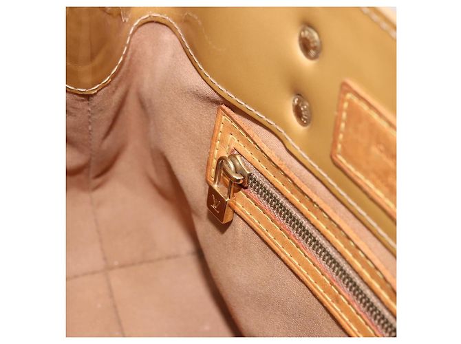 LOUIS VUITTON Borsa a Mano Monogram Vernis Reade PM Noisette M91334 LV Auth BA8596 Nocciola - vista 22