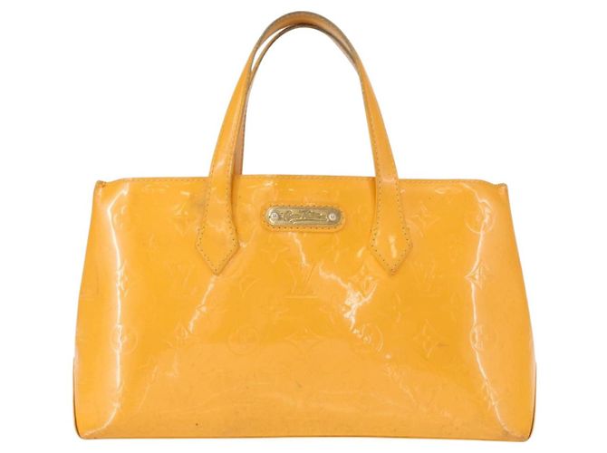 LOUIS VUITTON Borsa Wilshire PM Monogram Vernis Giallo Passione M91725 Auth 154194 - vista 13
