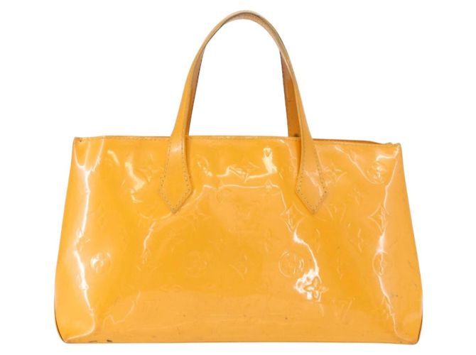 LOUIS VUITTON Borsa Wilshire PM Monogram Vernis Giallo Passione M91725 Auth 154194 - vista 2