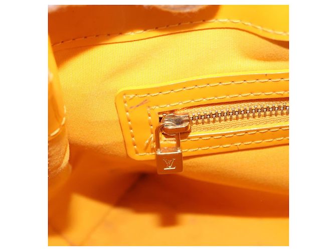 LOUIS VUITTON Borsa Wilshire PM Monogram Vernis Giallo Passione M91725 Auth 154194 - vista 23